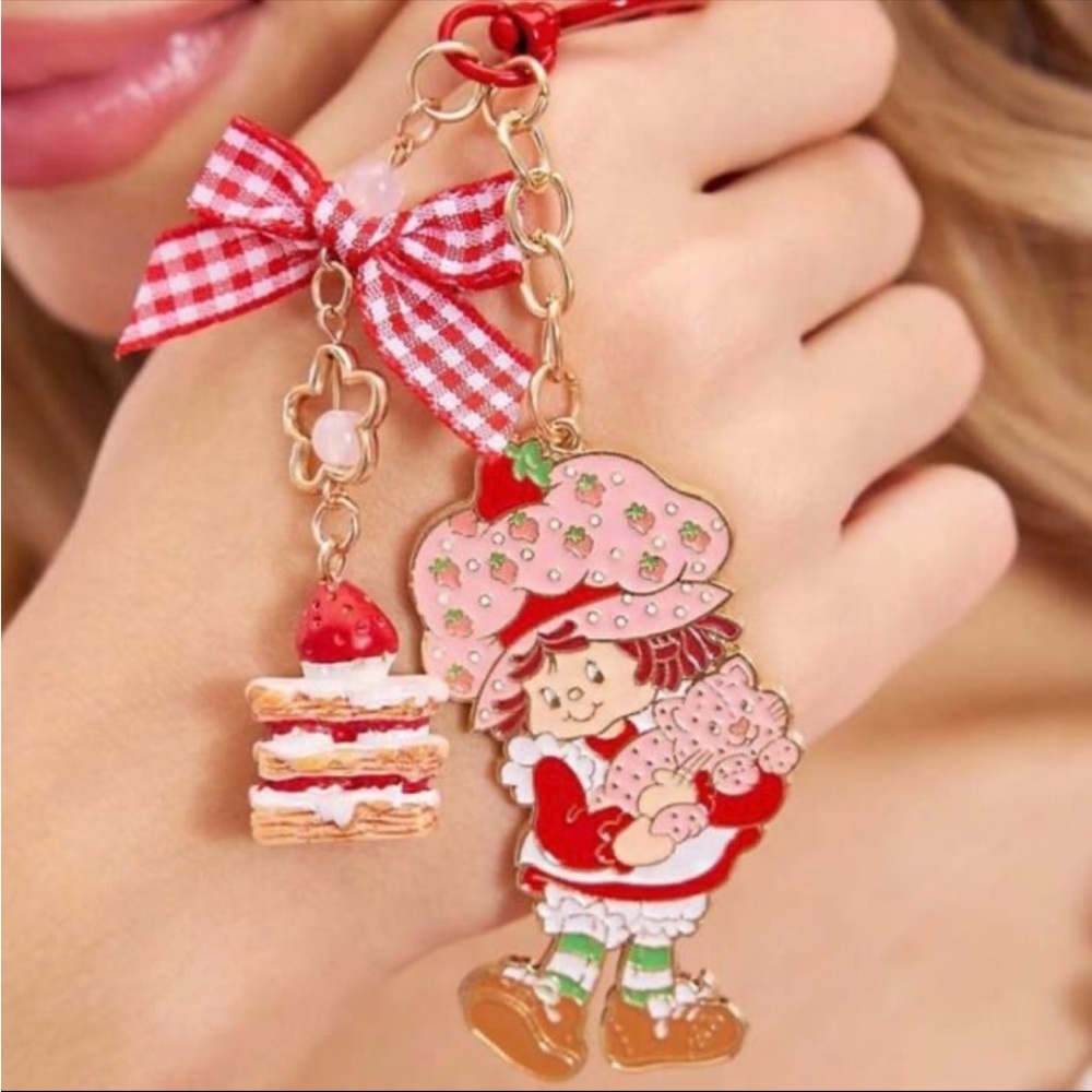 Strawberry Shortcake Licensed Keychain, Bag Charm, NEW